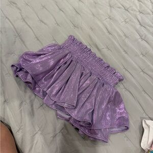 Lola + The Boys Purple Shimmer Skort